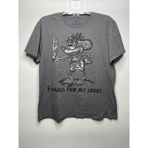 Disney Mickey Mouse Famous For My Looks Disney Parks Gray Tee Shirt L